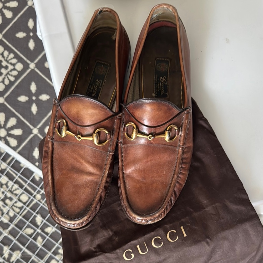 Gucci Men's Brown Leather Loafers